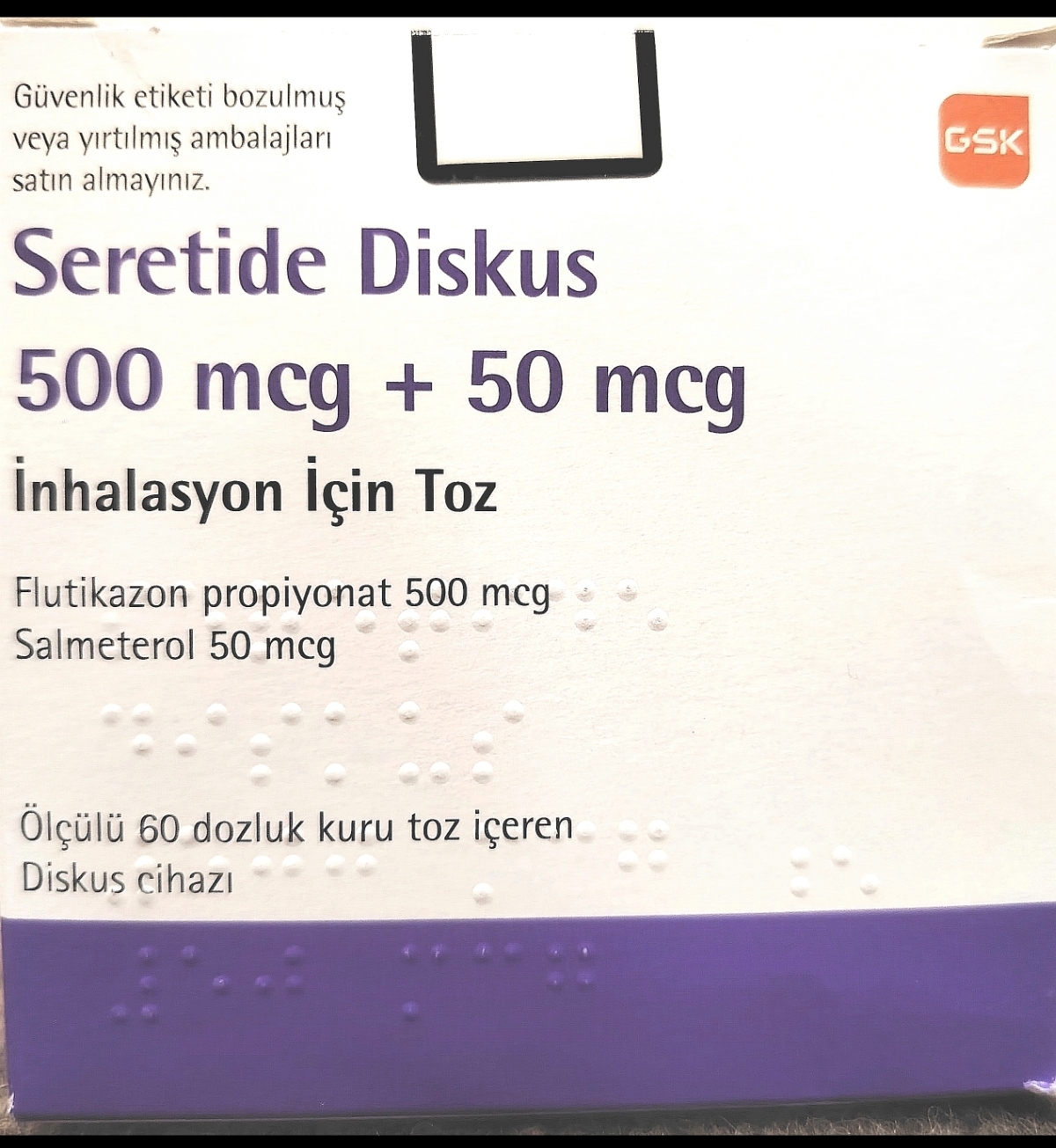 اسپری سریتاید 500 دیسکی سروتاید gsk اصلی انقضا2027